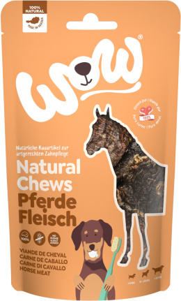 WOW Natural Chews Pferdefleisch – suszone mięso koniny (250g)