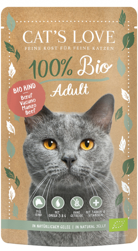 CAT’S LOVE Bio Beef - ekologiczna wołowina w naturalnej galaretce (100g)